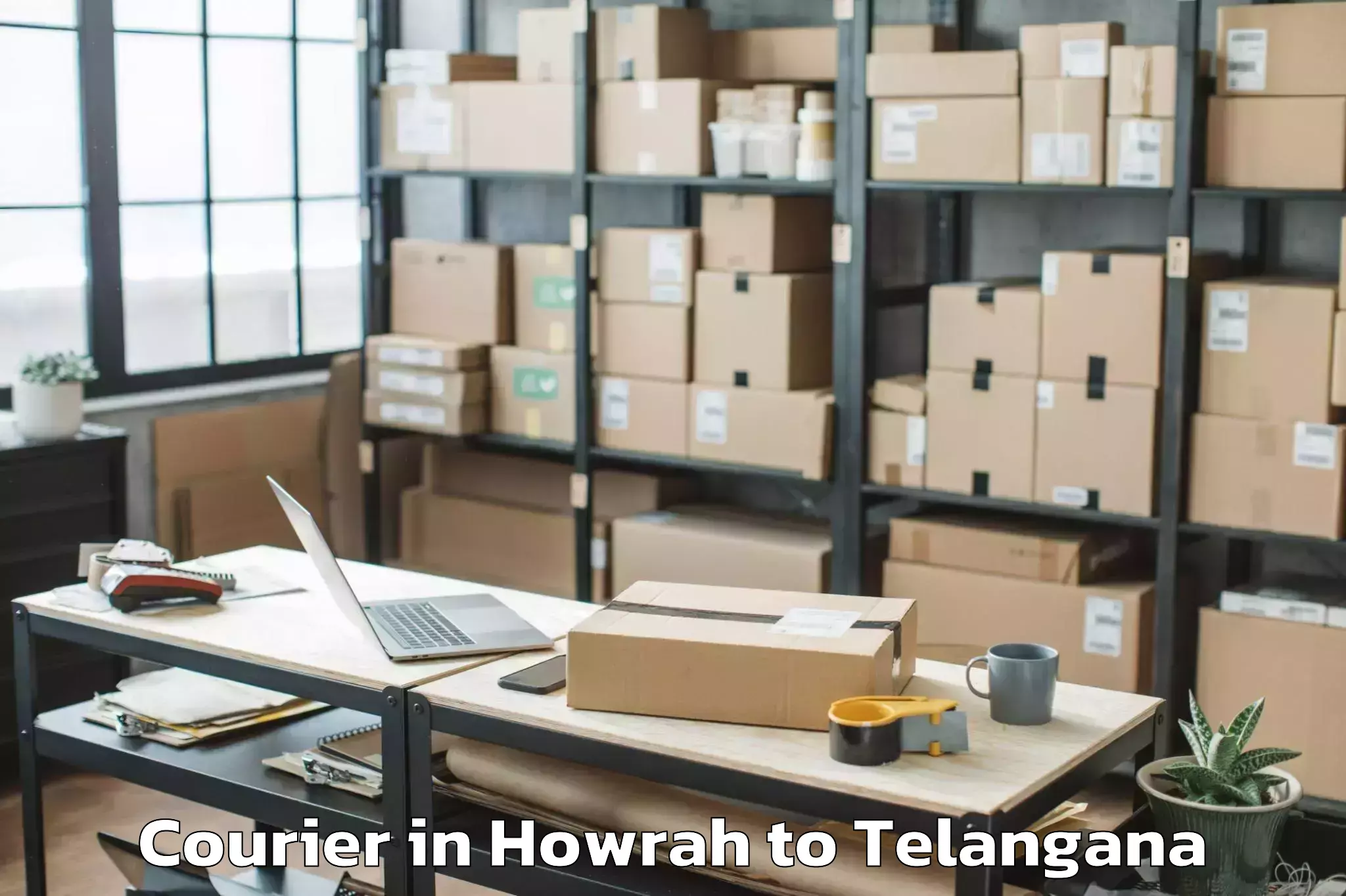 Book Howrah to Palwancha Courier Online